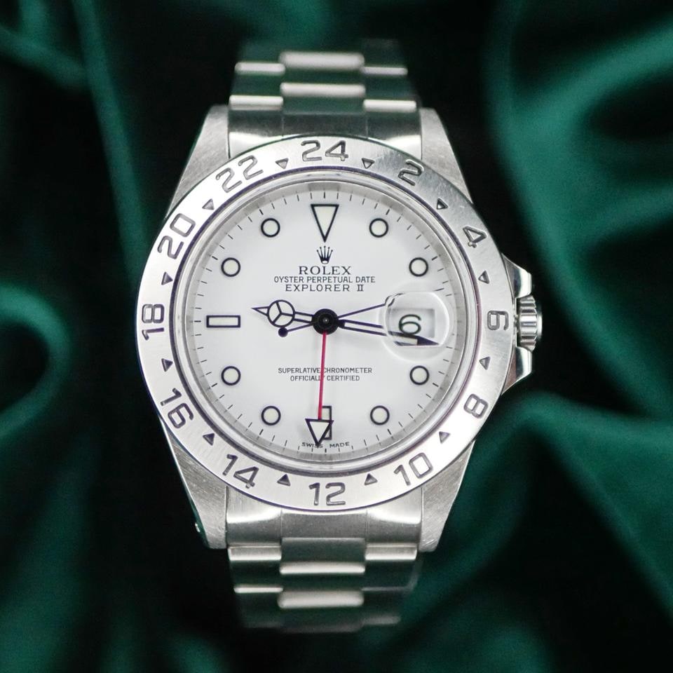 Rolex Explorer II Polar Swiss Made bílý ciferník Oyster náramek nerezová ocel Mint kompletní sada, 16570 — 1 z 16