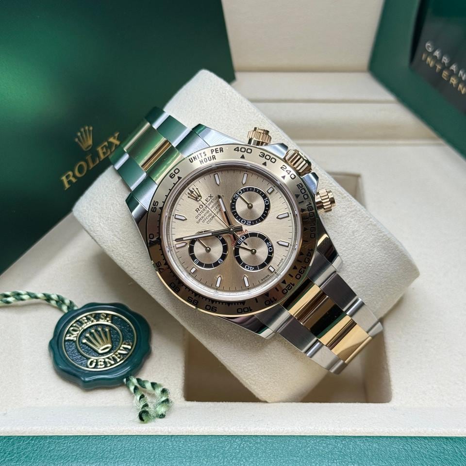 Rolex Daytona Champagne Index Dial Dvoubarevné Žluté Zlato Hladká Luneta Oyster Náramek Zcela Nové 2026, 126503 — 2 z 8