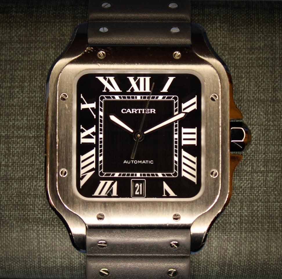 Cartier Santos de Cartier Schwarzes Zifferblatt, WSSA0039 — 1 von 7