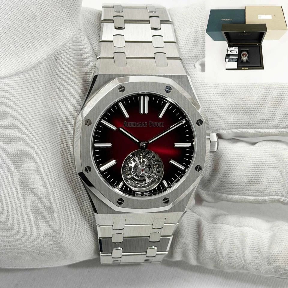 Audemars Piguet Royal Oak Selfwinding Flying Tourbillon 41mm Burgundy Dial Stainless Steel 26730ST.OO.1320ST.05 — 1 of 12