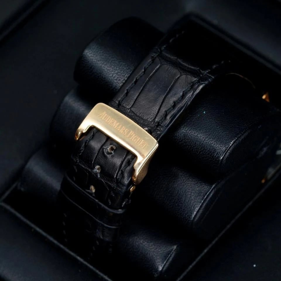 Audemars Piguet Royal Oak 39mm Black Dial Rose Gold Leather Strap 15300OR.OO.D002CR.01 — 2 of 6