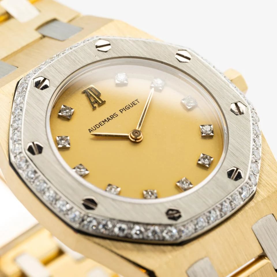 Audemars Piguet Royal Oak Lady 26mm Champagner Diamant Zifferblatt 6007AC — 2 von 8