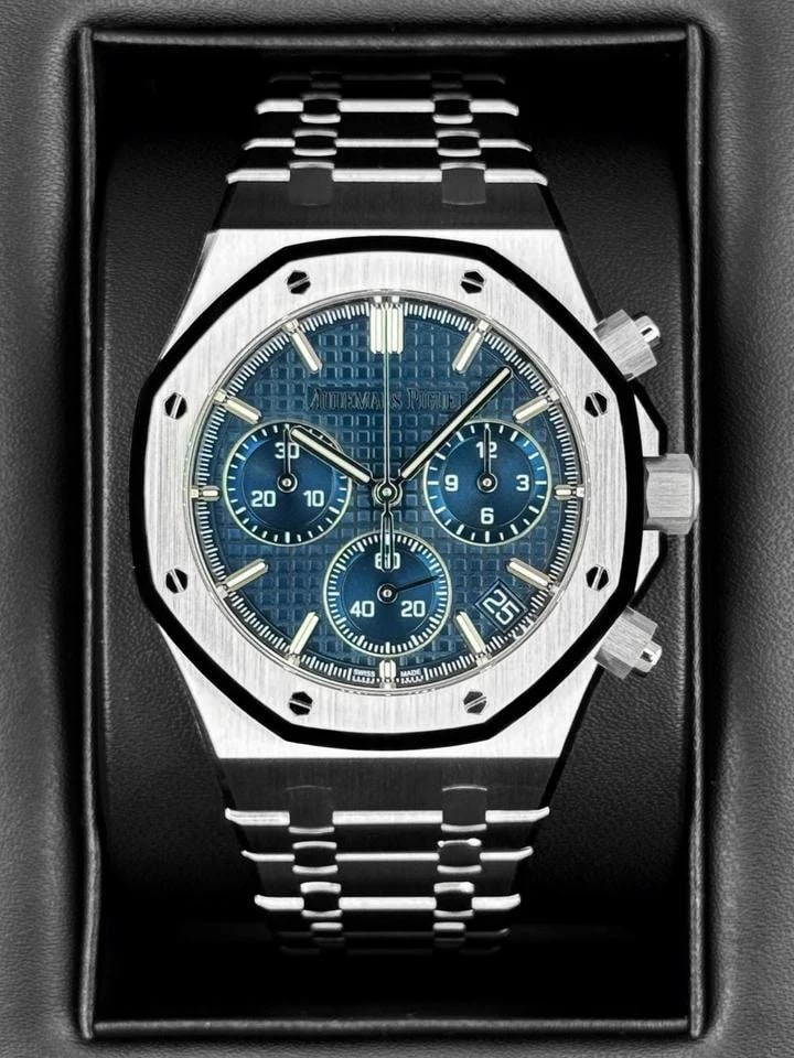Audemars Piguet Royal Oak Chronograph 41 mm blaues Zifferblatt Edelstahl — 1 von 11