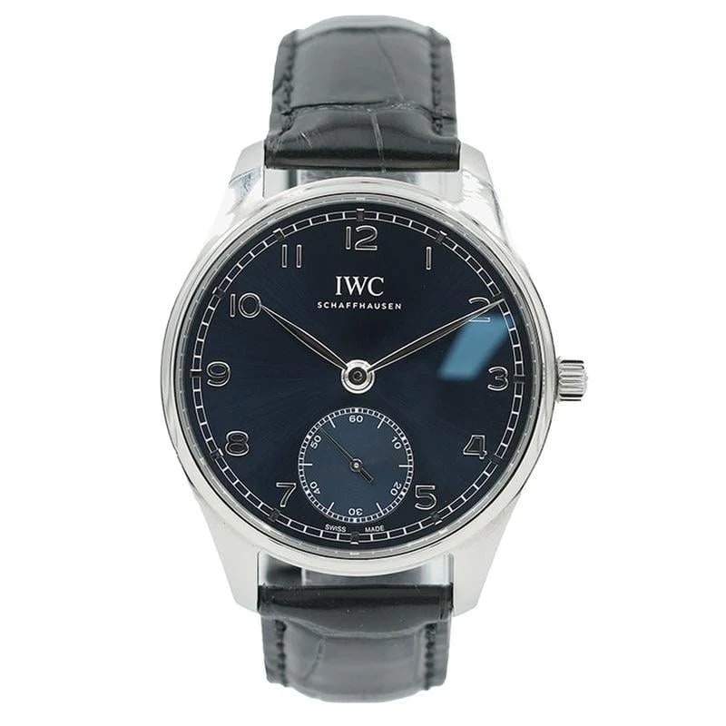 IWC Portugieser Automatik 40 40 mm blaues Zifferblatt Edelstahl IW358305 — 1 von 18
