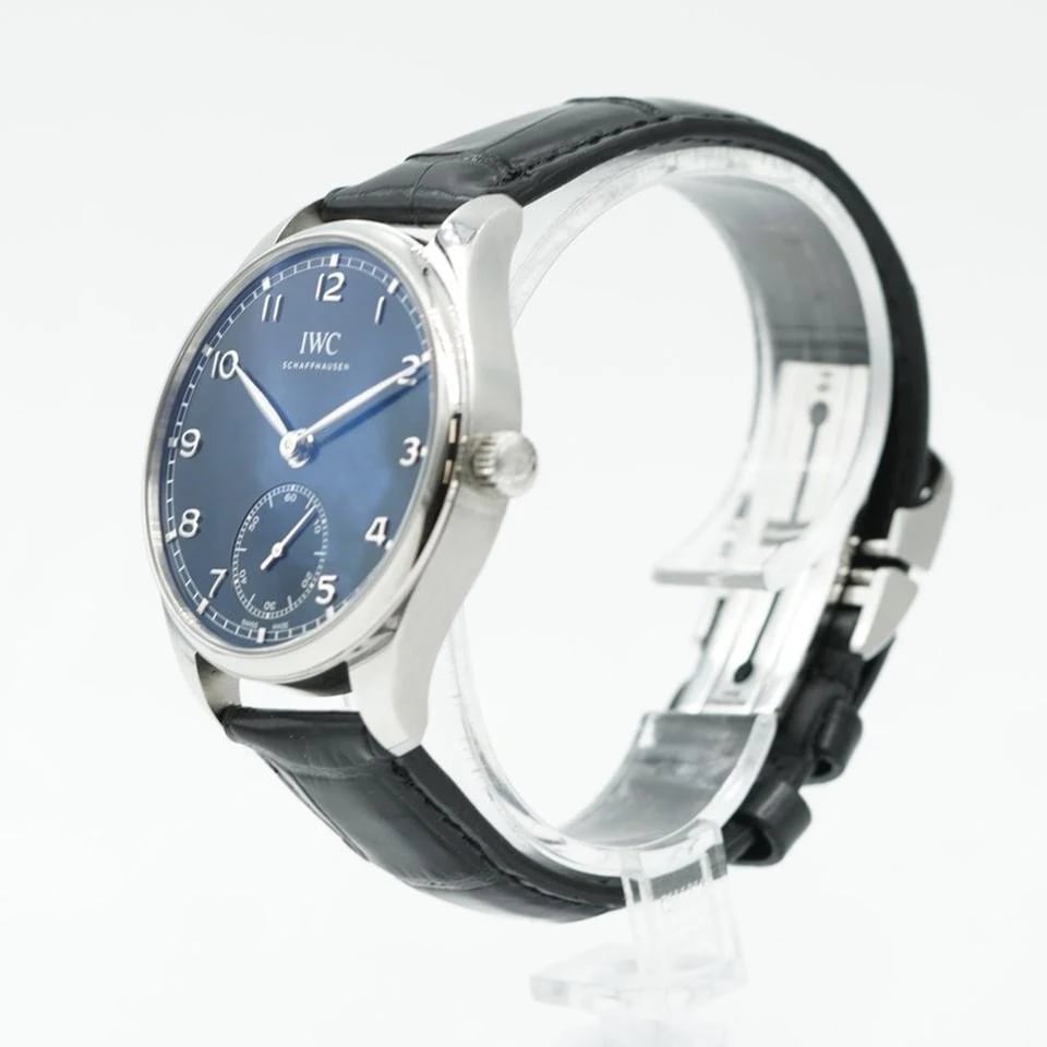 IWC Portugieser Automatik 40 40 mm blaues Zifferblatt Edelstahl IW358305 — 2 von 18